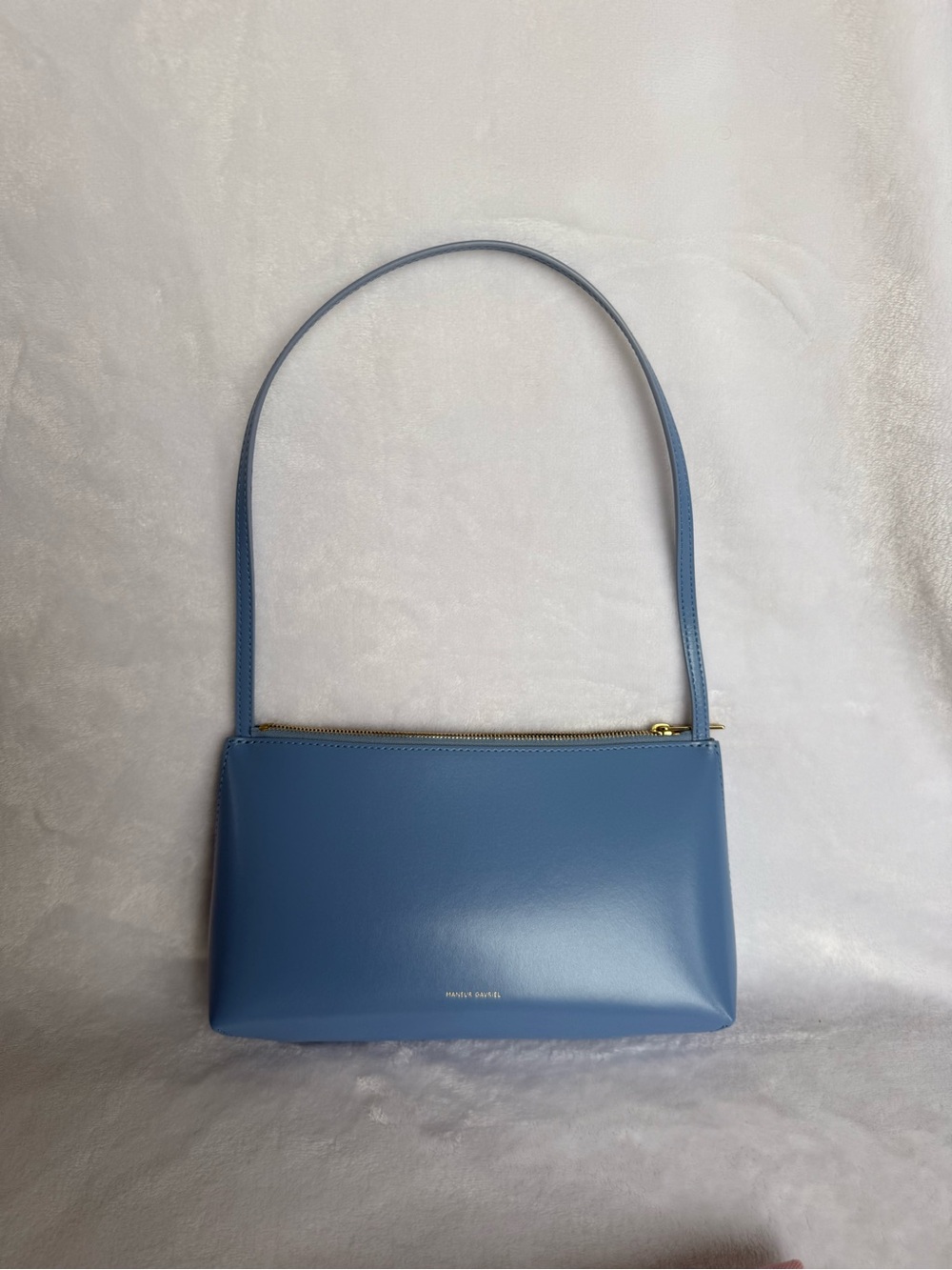 Mansur Gavriel Light Blue Leather Shoulder Bag - Picture 6 of 8
